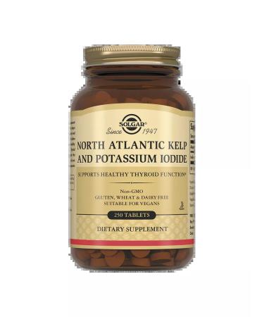 SOLGAR Iodine made of brown algae and iodide potassium 250pcs