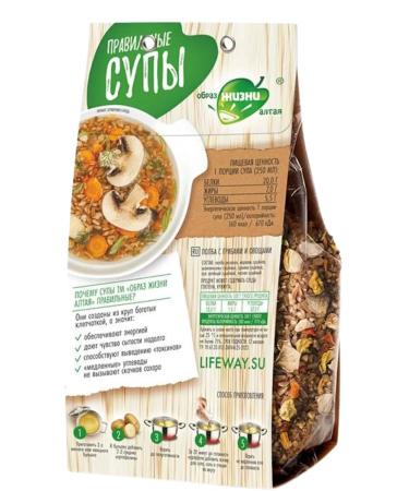 Lifestyle Half -tied soup with mushrooms and vegetables 2 pcs*180 g - Buy Online on GoSupps.com