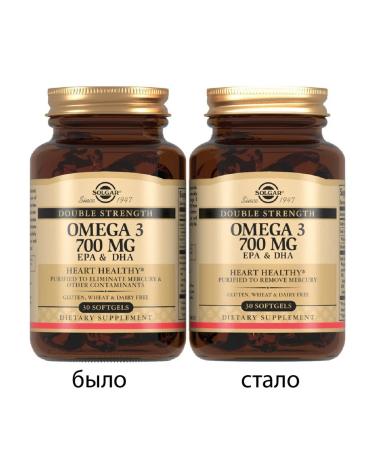 SOLGAR Double Omega-3 700mg EPK and DGK 30 pcs - Buy Online on GoSupps.com