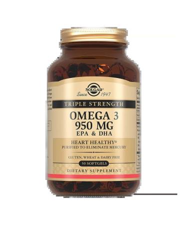 SOLGAR Triple omega-3 950 mg EPK and DGK 50 pcs