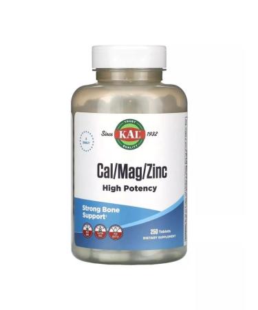 KAL Calcium magnesium zinc Cal Mag Zinc 250 tablets