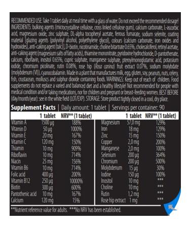 Scitec Nutrition Vitamins Daily Vita-Min 90 TABL - Buy Online on GoSupps.com