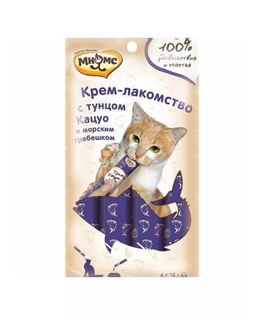 Mnyams Cream-stall for cats with tuna and scallop 60 g