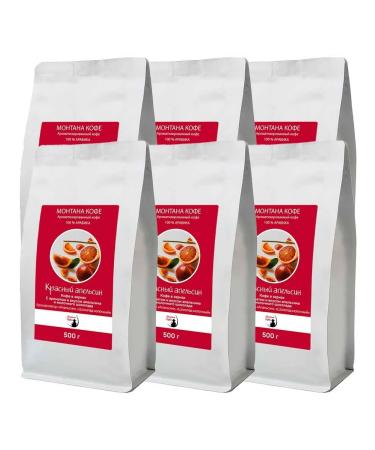 Montana coffee Coffee in the grains of Montana Red Orange (6*500 g) gr. - Buy Online on GoSupps.com