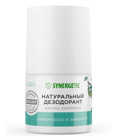 SYNERGETIC Roll-on Deodorant 50 ml - aluminum-free natural lemongrass and eucalyptus. - Buy Online on GoSupps.com