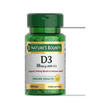 Nature's Bounty Vitamin D3 400MA 100 pcs