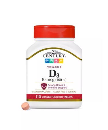21st Century Vitamin D3 10 mcg chewing (400 IU) 110 table USA