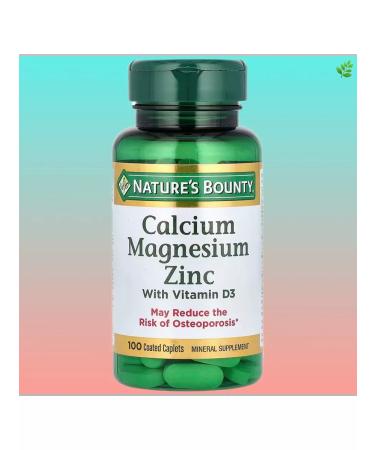 Nature's Bounty Calcium magnesium and zinc with vitamin D3 100 capsules