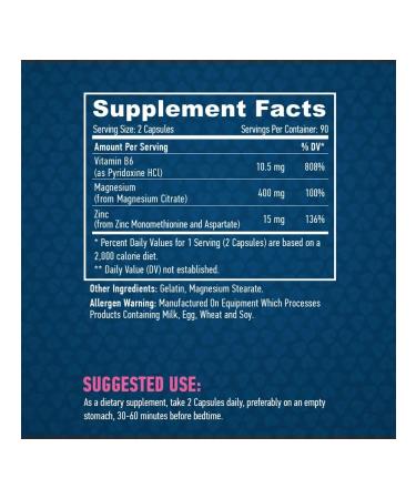 Haya Labs ZMA. Zinc. Magnesium. B6. 180 caps - Buy Online on GoSupps.com