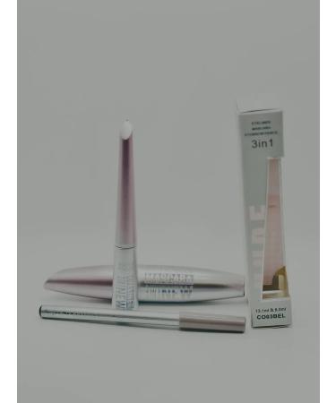 Set 3 in 1 for eye makeup nude mascara eyeliner pencil