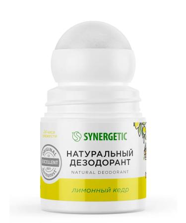 Roll-on deodorant SYNERGETIC 50 ml - aluminum-free natural lemon cedar. - Buy Online on GoSupps.com