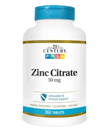 21st Century ZINC Citrate 50 Mg 360 Tablets (zinc citrate 50 mg)