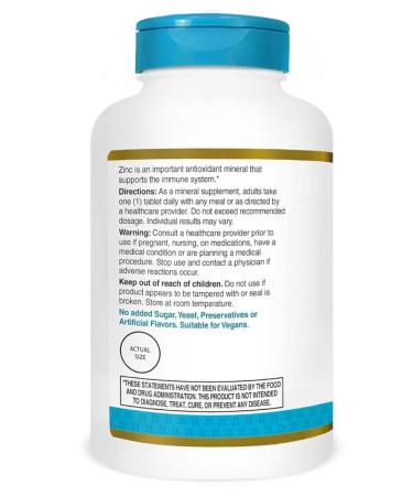 21st Century ZINC Citrate 50 Mg 360 Tablets (zinc citrate 50 mg) - Buy Online on GoSupps.com