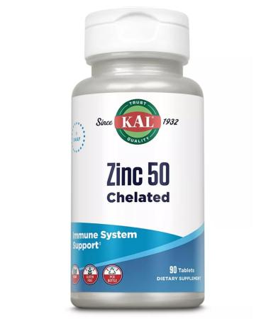 KAL ZINC 50 Chelated 90 Tablets (Helating Zinc)