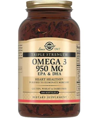 SOLGAR Triple omega-3 950 mg EPK and DGK 100 pcs capsule