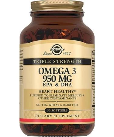 SOLGAR Triple omega-3 950 mg EPK and DGK 50 pcs capsule