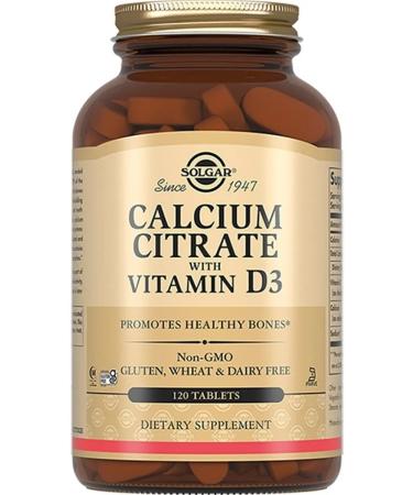 SOLGAR Calcium citrate with vitamin D3 120 pcs tablets weighing 1602 mg