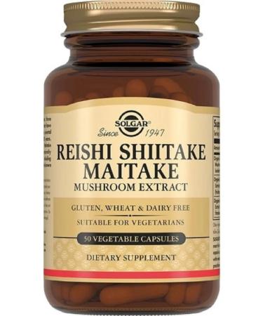 SOLGAR Reishi mushroom extract Shiitake Maitaka 50 pcs 505 mg