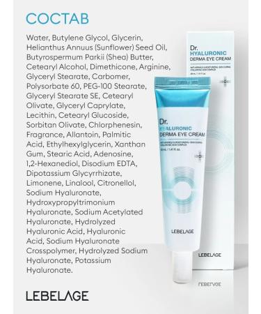 Lebelage Moisturizing eye cream with hyaluronic acid - Buy Online on GoSupps.com