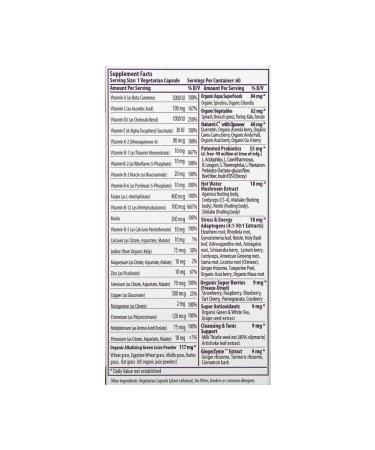 Paradise Herbs Complex of superfuds and multivitamins without iron 60 capsules - Buy Online on GoSupps.com