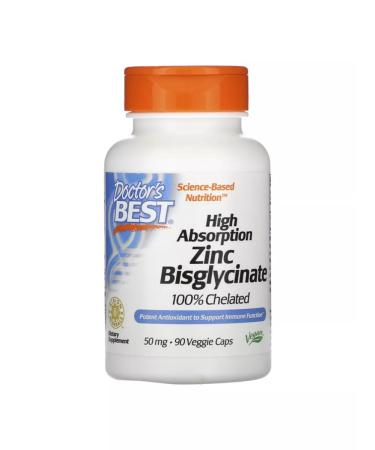 Doctor's Best Zinc bislycinate 50 mg 90 vegetarian capsules