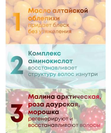 Natura Siberica Mask for dyed hair Professional sea buckthorn - Buy Online on GoSupps.com