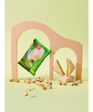 BombBar Brownie's protein cookies without sugar pistachio 10pc x 50g - Buy Online on GoSupps.com