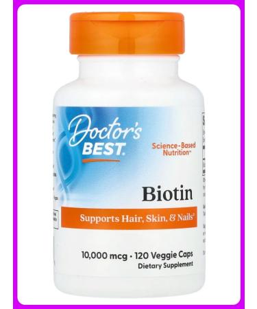 Doctor's Best BIOTIN 10 000 mcg 120 vegetarian capsules