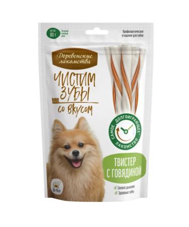 Country delicacies Twister for dogs with beef 80g