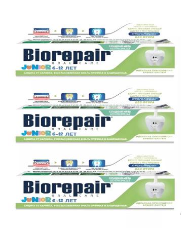 Biorepair Toothpaste for children 6-12 years old 75ml - 3pcs