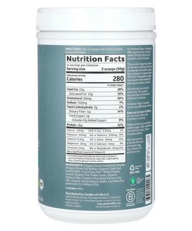 Garden of Life Serum protein for Keto diet 700g chocolate - Buy Online on GoSupps.com