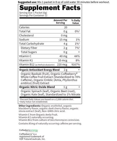 Garden of Life Energy + Focus Focus Black Blackmarks 12 packages - Buy Online on GoSupps.com