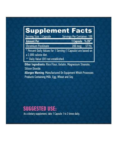 Haya Labs Chromium Picolinate 200MCG 100 Caps chromium chromium - Buy Online on GoSupps.com