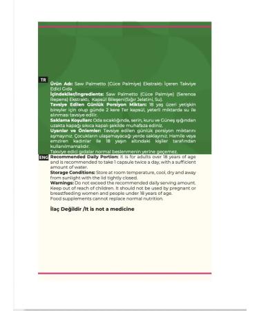 SALUS Saw Palmetta from prostatitis. 60 capsules. T rkiye - Buy Online on GoSupps.com