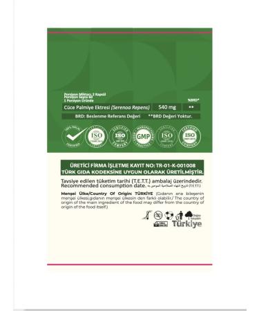 SALUS Saw Palmetta from prostatitis. 60 capsules. T rkiye - Buy Online on GoSupps.com