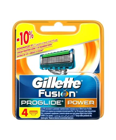 GILLETTE Cassettes for shaving men's interchangeable Fusion Proglide Power 4pcs - Buy Online on GoSupps.com