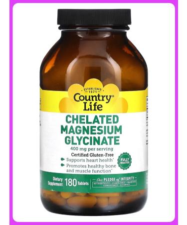 Country Life Glycinate of magnesium 133 mg 180 tablets