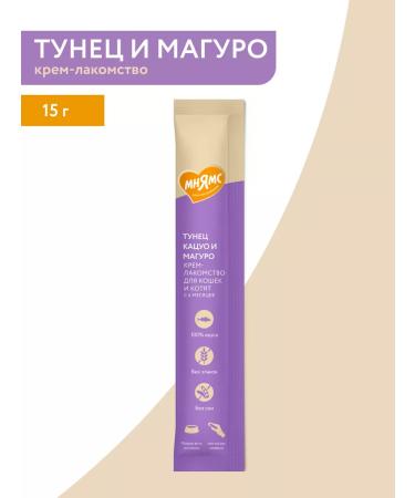 Mnyams Cotton for cats with tuna Katsuo and Maguro 15 g * 60 pcs - Buy Online on GoSupps.com