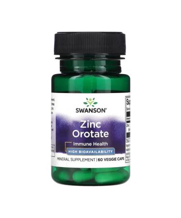 Swanson Zinc Orootat zinc 10 mg zinc orotate 60 capsules - Buy Online on GoSupps.com