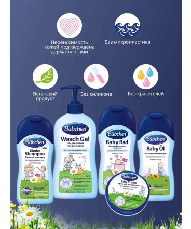 Bubchen Set of shampoo gel bathing tool cream oil bubechen - Buy Online on GoSupps.com