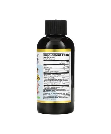 California Gold Nutrition Strengthening for children Sambucus for Kids with Echinac 120 ML - Buy Online on GoSupps.com