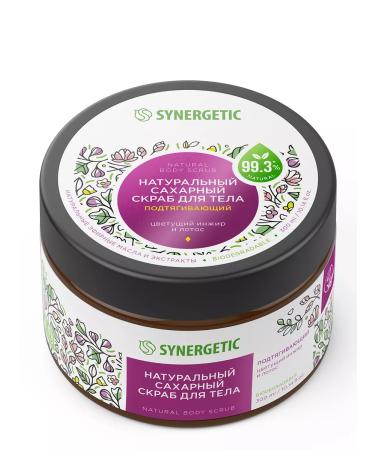 SYNERGETIC Blory and lotus scrub Blooming figs and lotus 300 ml. Elasticity - Buy Online on GoSupps.com