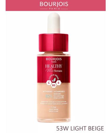 Bourjois Moisturizing tonal cream with a pipette tone No. 53 - Buy Online on GoSupps.com