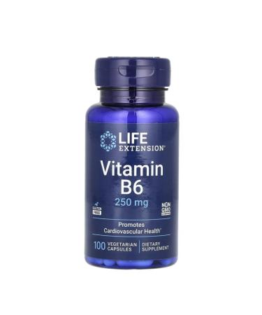 Life extension Vitamin B6 250 mg pyroodoxin 100 capsules