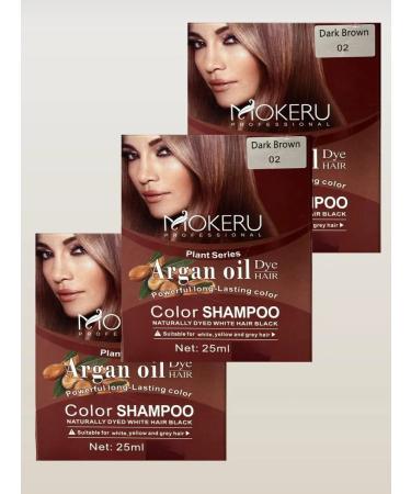 Mokeru Shampoo coloring with Argan brown 3 sasha *25ml - Buy Online on GoSupps.com