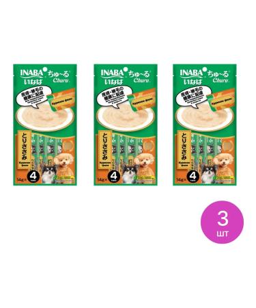 Inaba A treat for dogs of mashed potatoes with chicken fillet 4pcs. 14g 3 pcs