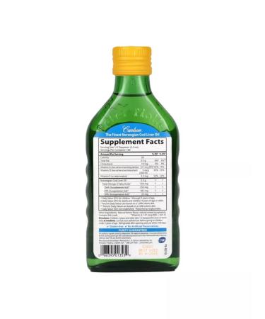 Carlson Fish oil omega 3 for children Cod Liver Oil 250 ML (lemon) - Buy Online on GoSupps.com