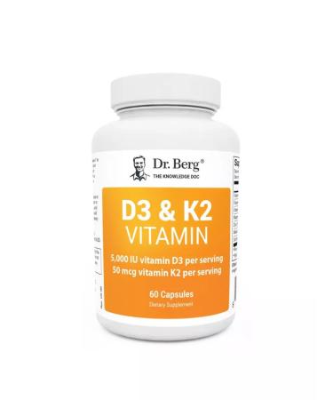 Dr Berg D3 & k2 Vitamins D3 and K2 60 capsules