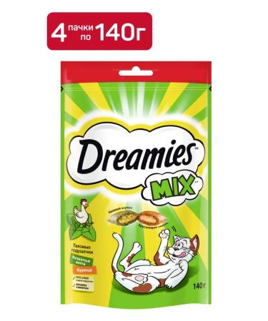 DREAMIES Cat treat for cats with chicken and mint 4pcs (140g)