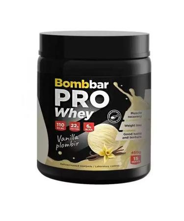 BombBar PRO Whey Vanilla Pimbir 450g